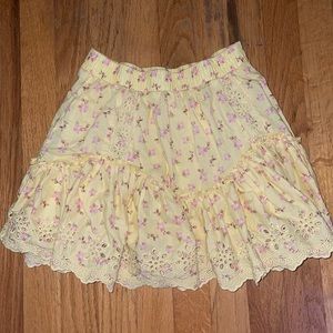 Aeropostale floral eyelet ruffled skirt